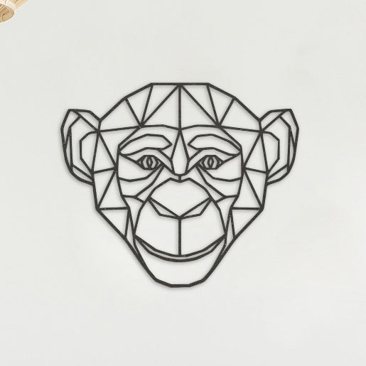 Wanddecoratie Polygon | Aap