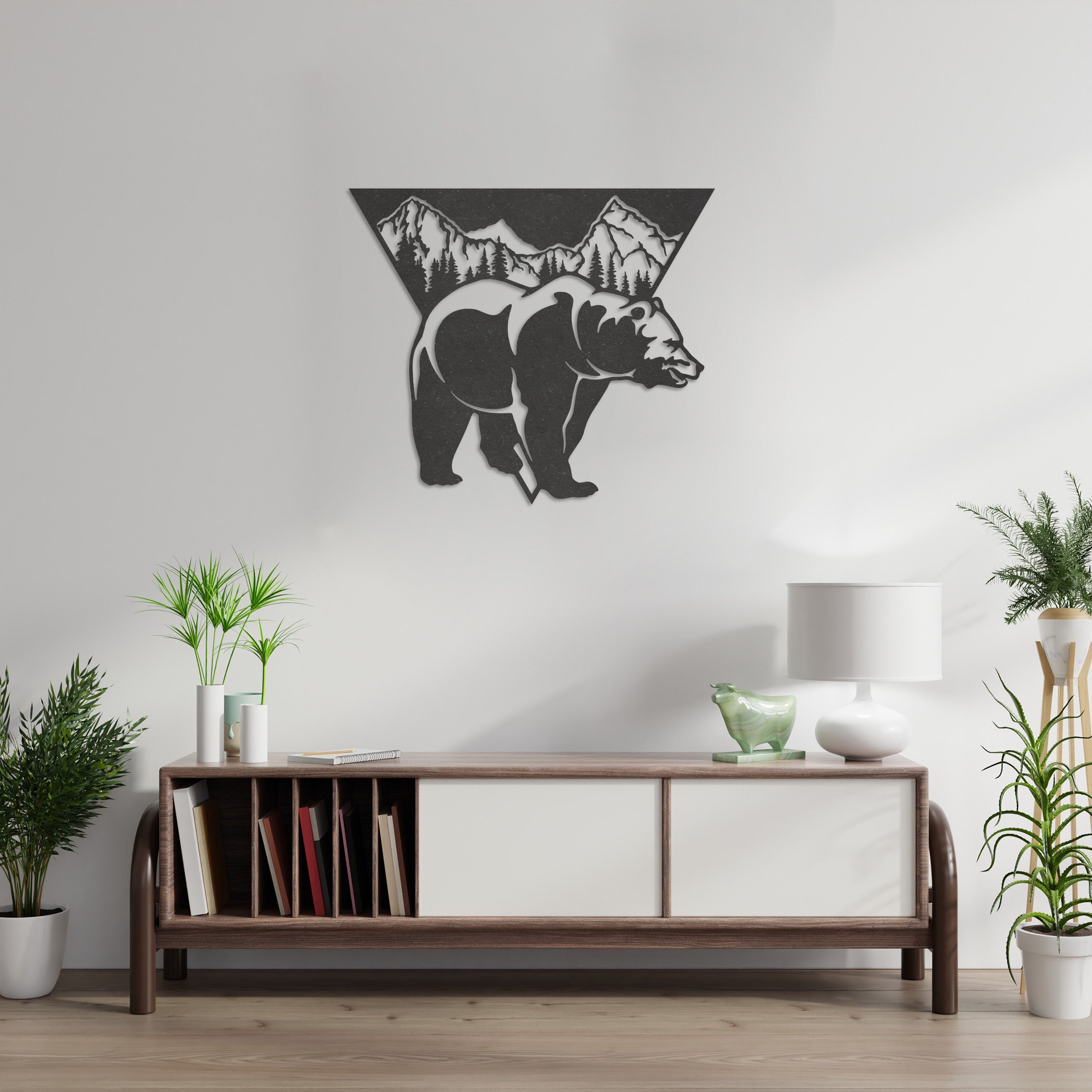 Wanddecoratie dieren | Beer driehoek