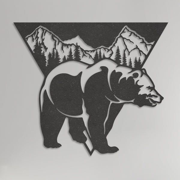 Wanddecoratie dieren | Beer driehoek