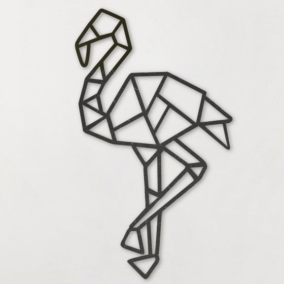Wanddecoratie Polygon | Flamingo