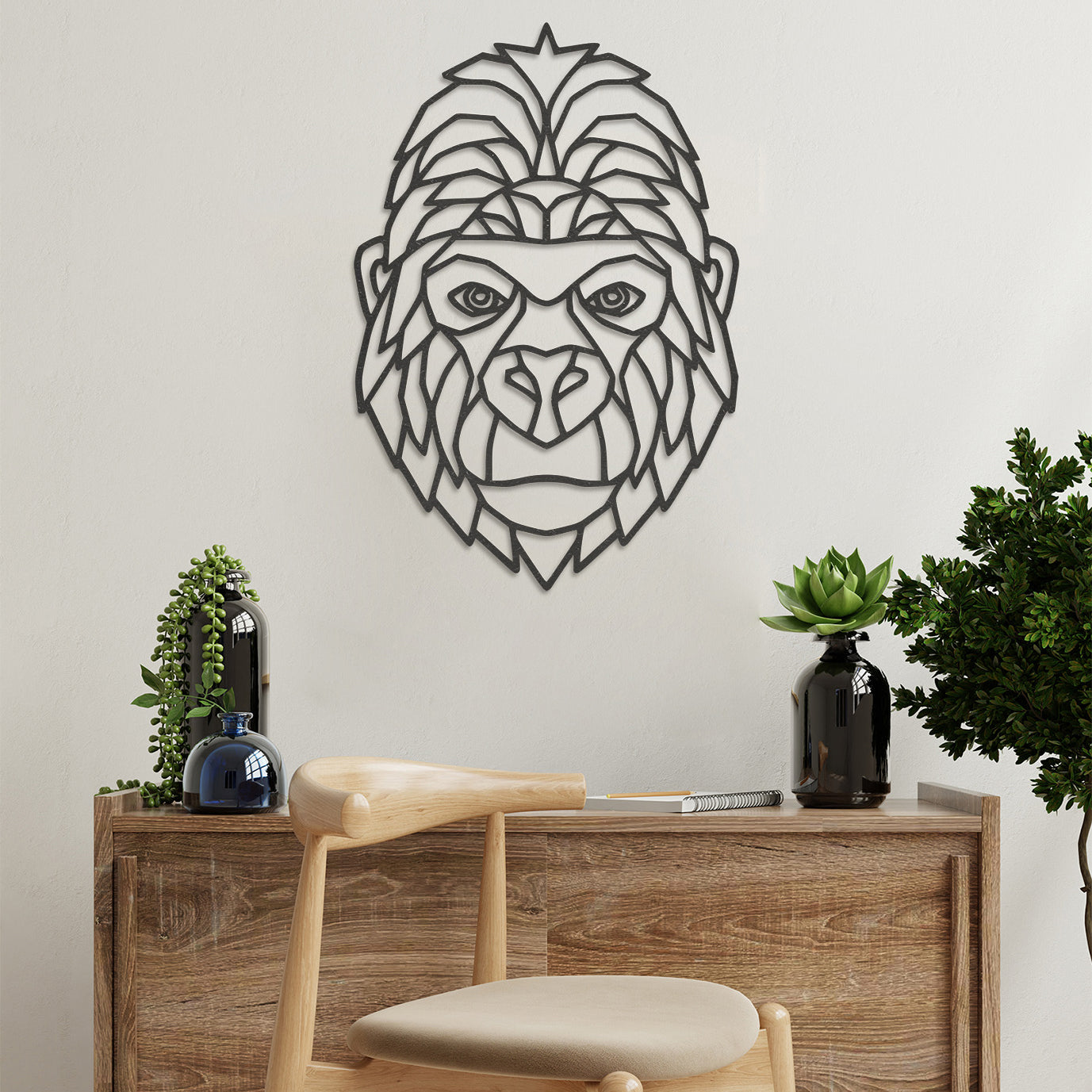 Wanddecoratie Polygon | Gorilla