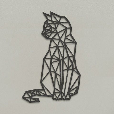 Wanddecoratie Polygon | Kat