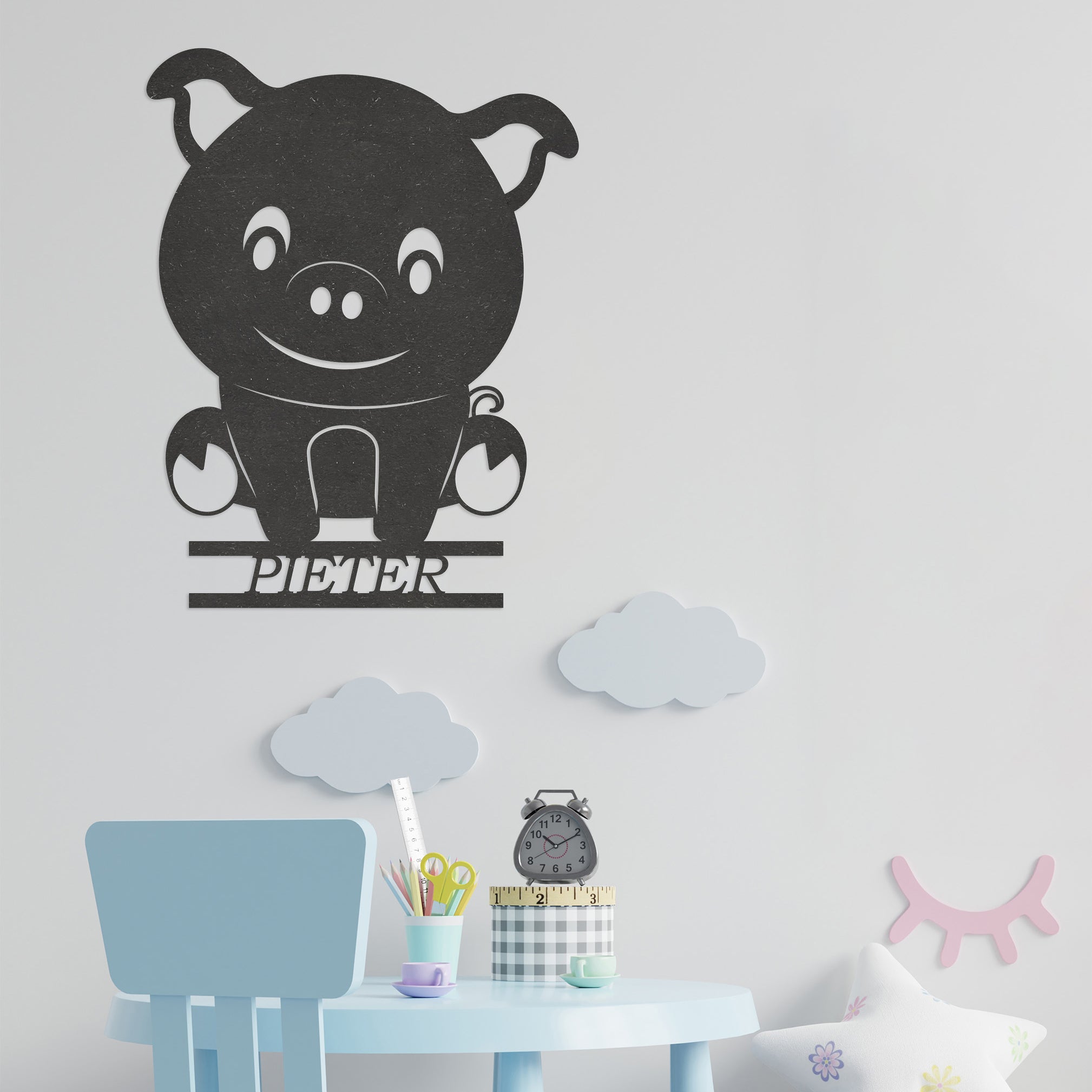 Wanddecoratie kinderen | Biggetje