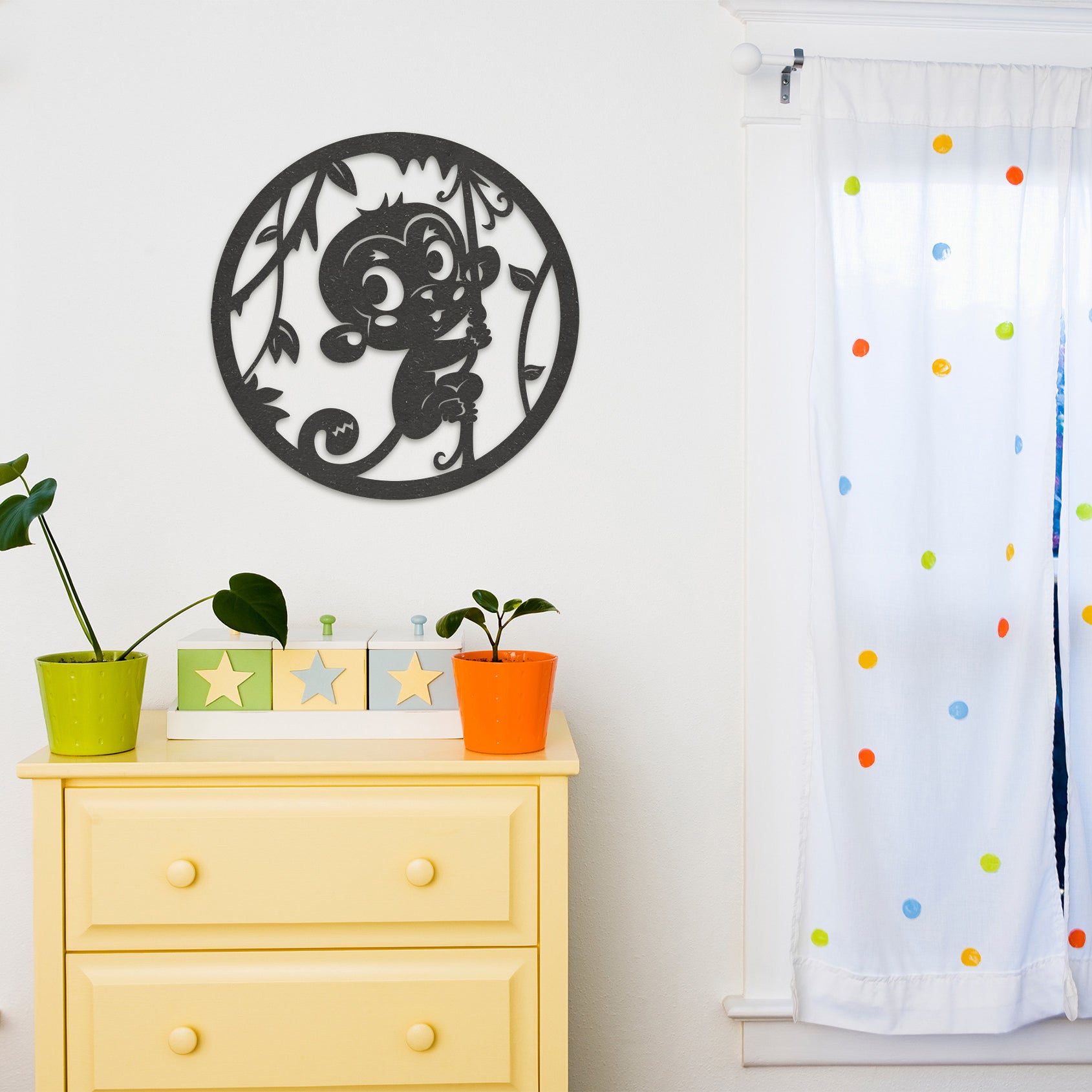 Wanddecoratie Kinderen | Aapje rond