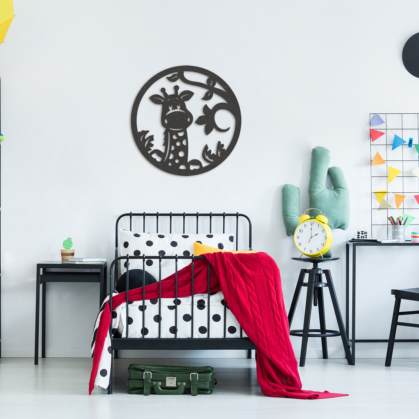 Wanddecoratie Kinderen | Giraffe rond