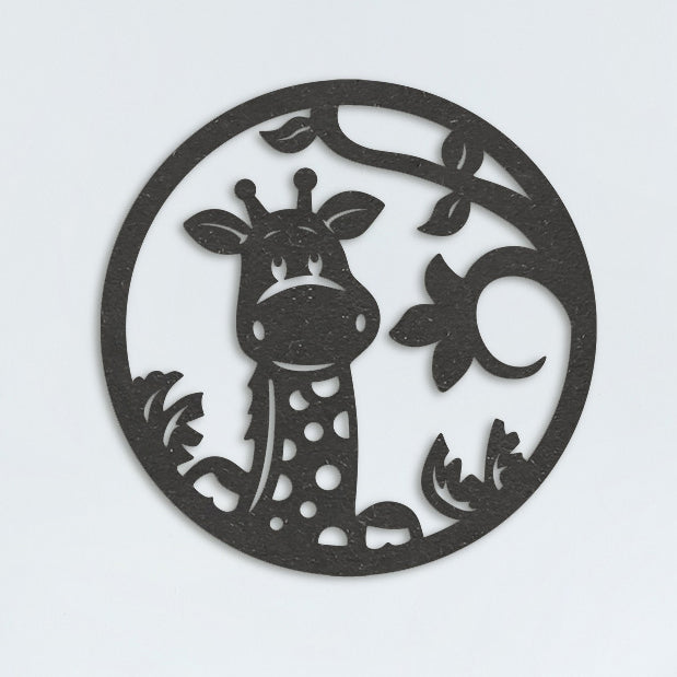 Wanddecoratie Kinderen | Giraffe rond