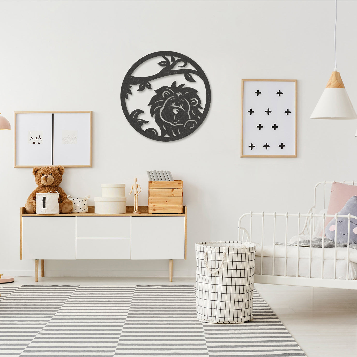 Wanddecoratie Kinderen | Leeuwtje rond