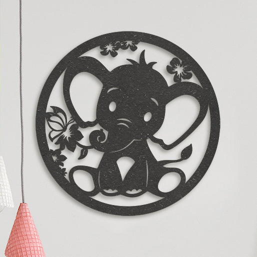 Wanddecoratie Kinderen | Olifant rond