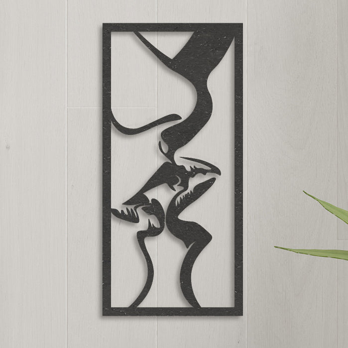 Wanddecoratie | Kissing couple in frame