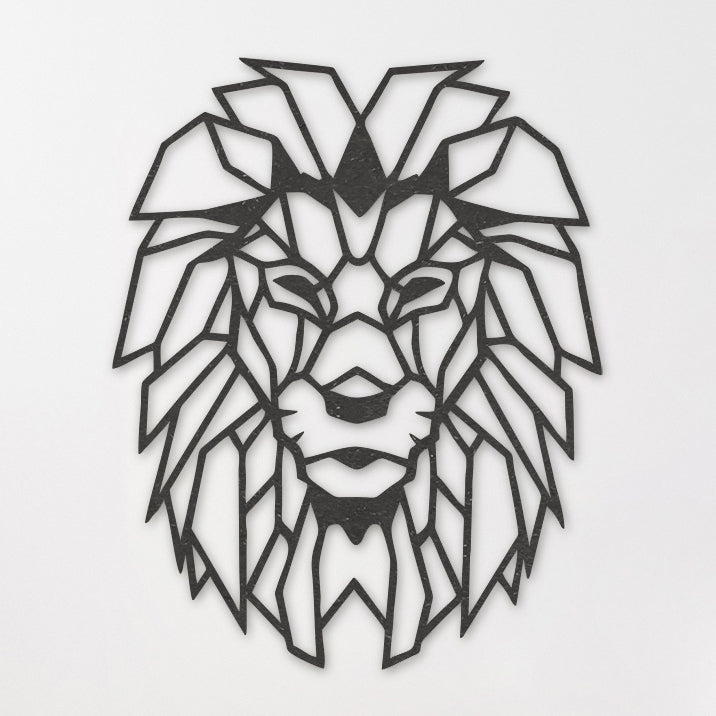 Wanddecoratie polygon | Leeuw