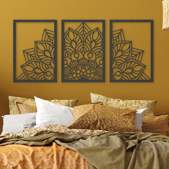 Wanddecoratie | Mandala 3-luik