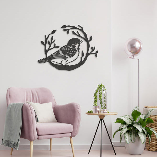 Wanddecoratie dieren | Mus op tak