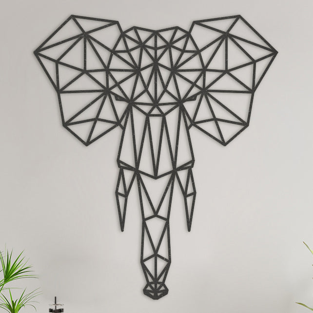 Wanddecoratie Polygon | Olifant