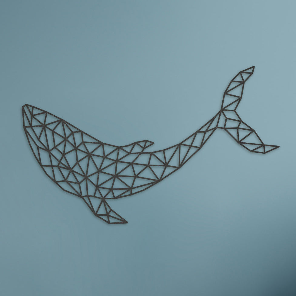 Wanddecoratie polygon | Walvis