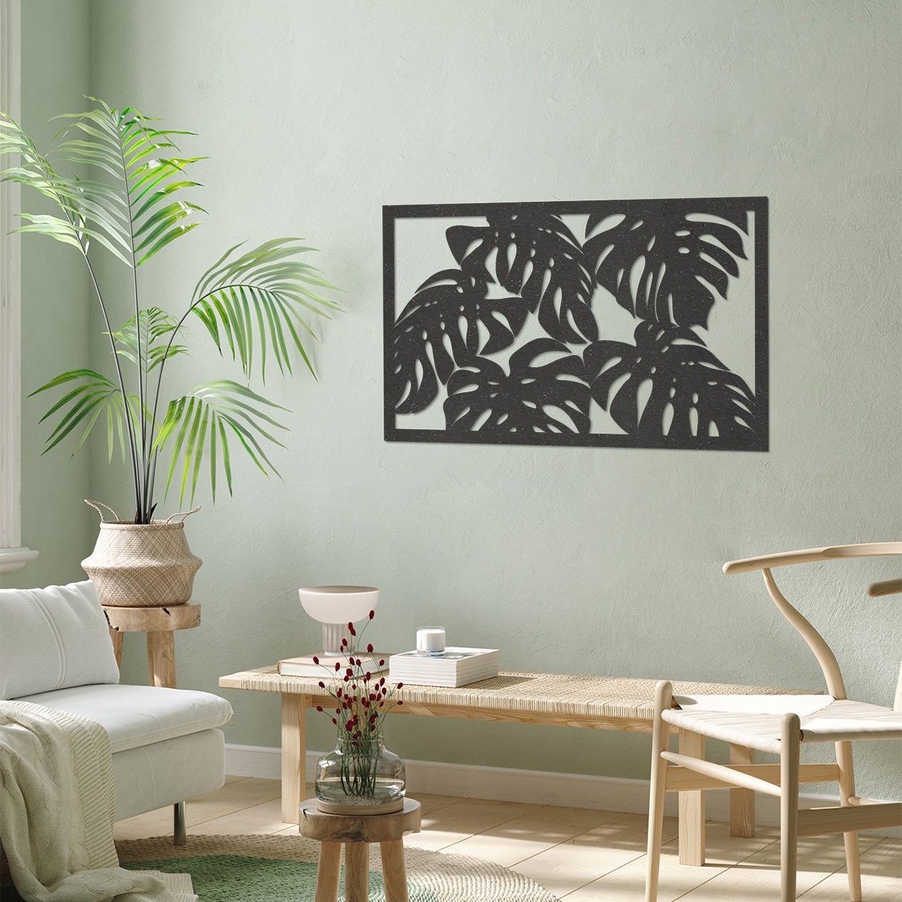 Wanddecoratie | Bladeren in frame 2