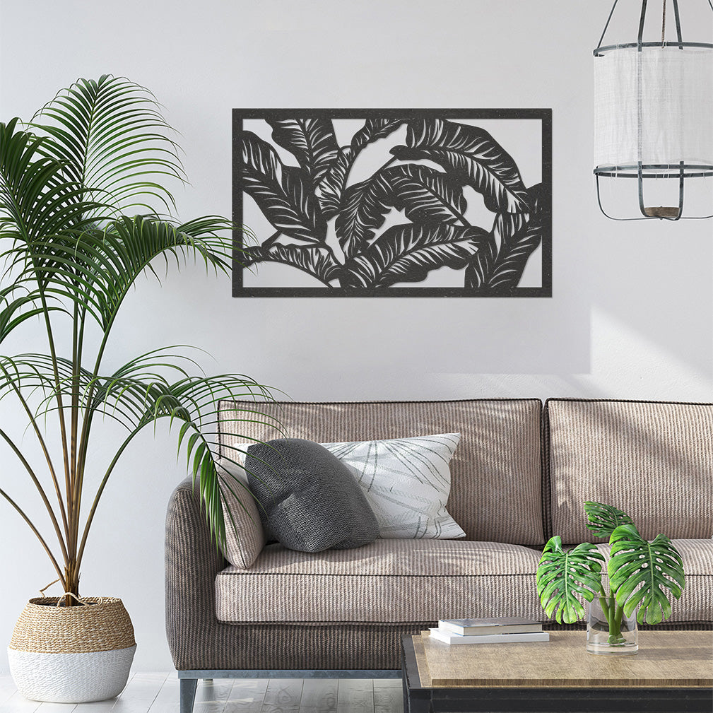 Wanddecoratie | Bladeren in frame 4