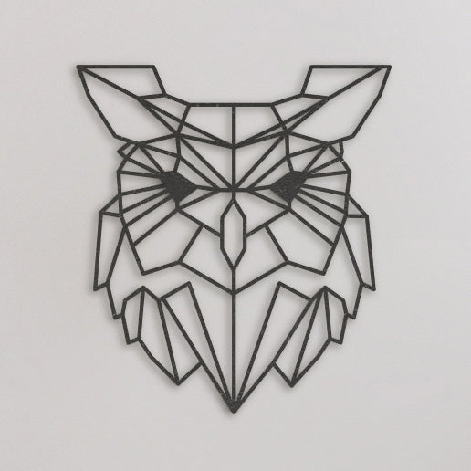 Wanddecoratie Polygon | Uil