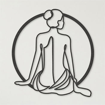 Wanddecoratie | Sitting woman in circle