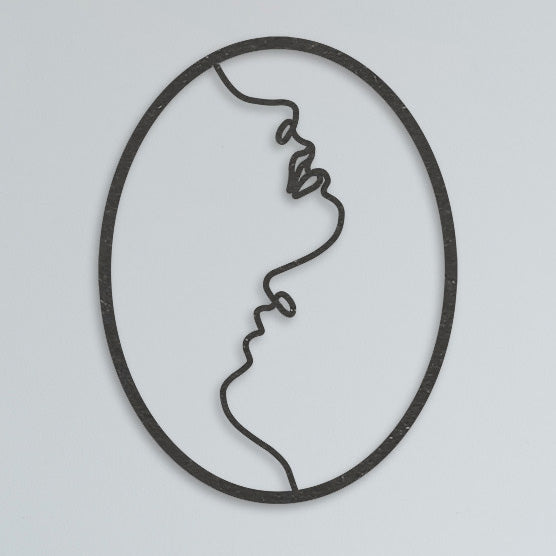 Wanddecoratie | Couple in oval