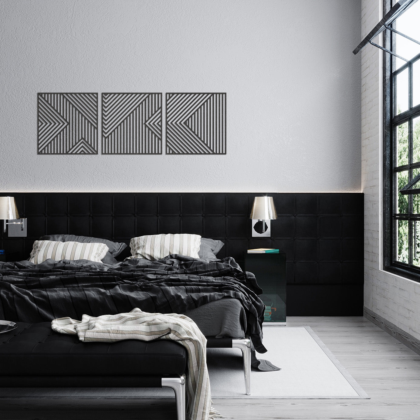 Wanddecoratie | Geometrisch 3-luik