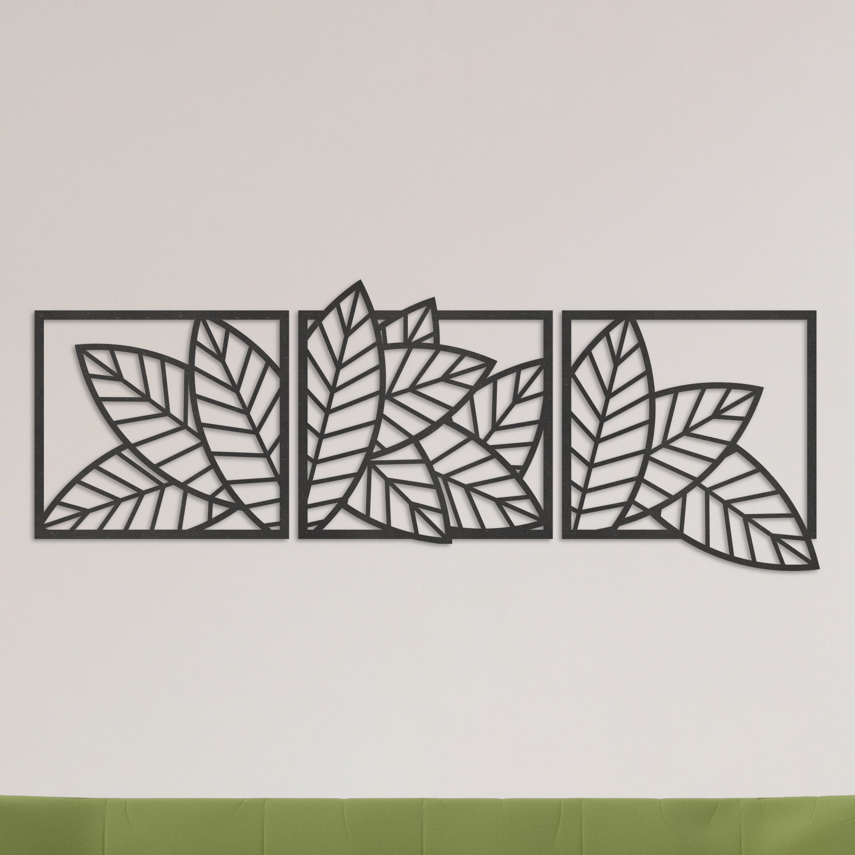 Wanddecoratie | Bladeren 3-luik