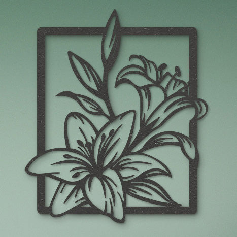 Wanddecoratie | Bloem in frame