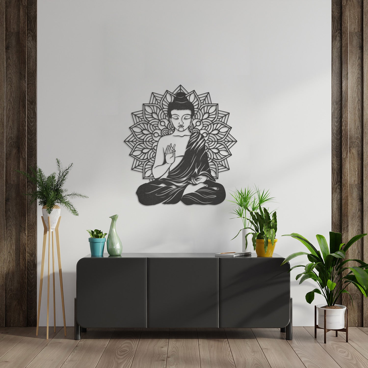Wanddecoratie | Buddha met madala