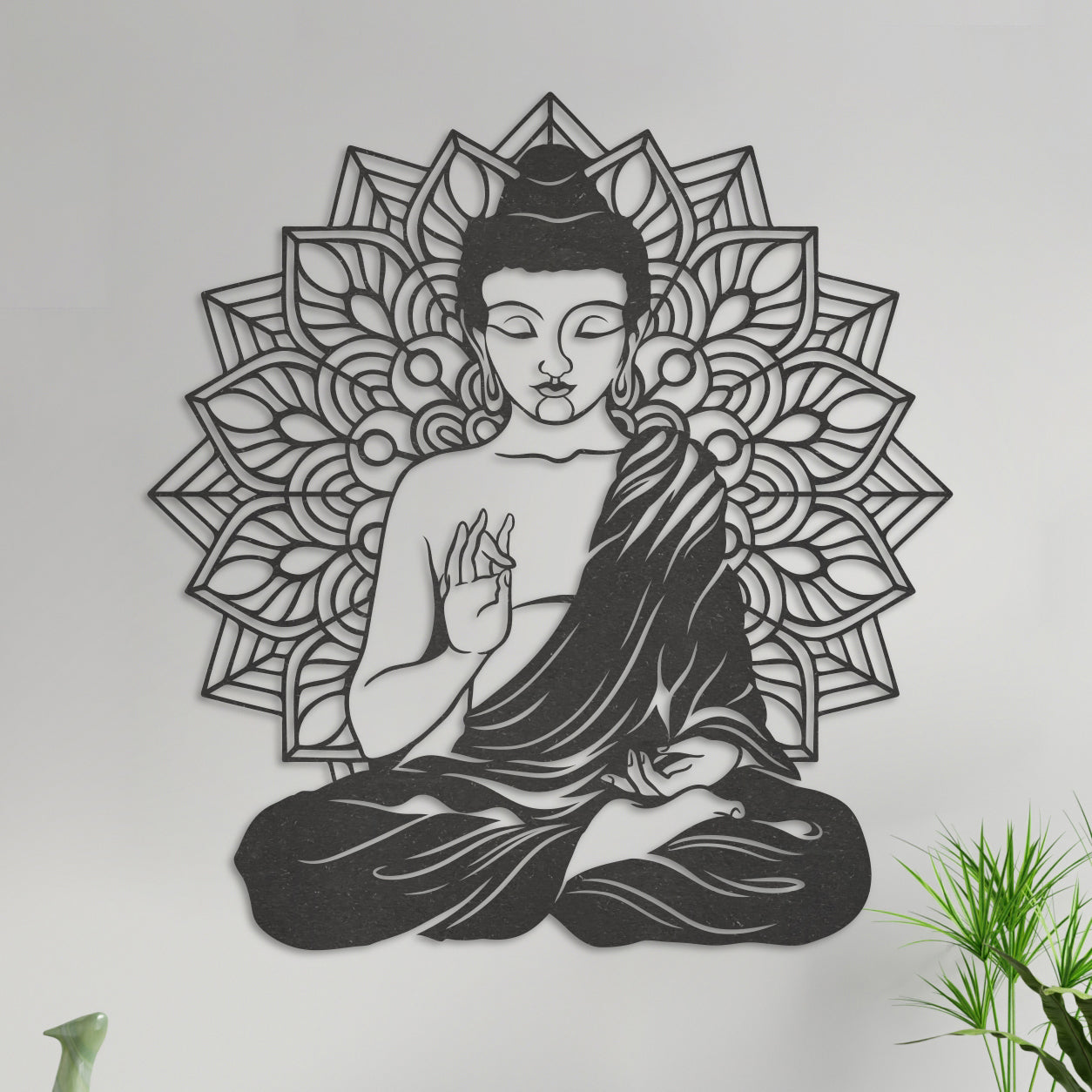 Wanddecoratie | Buddha met madala