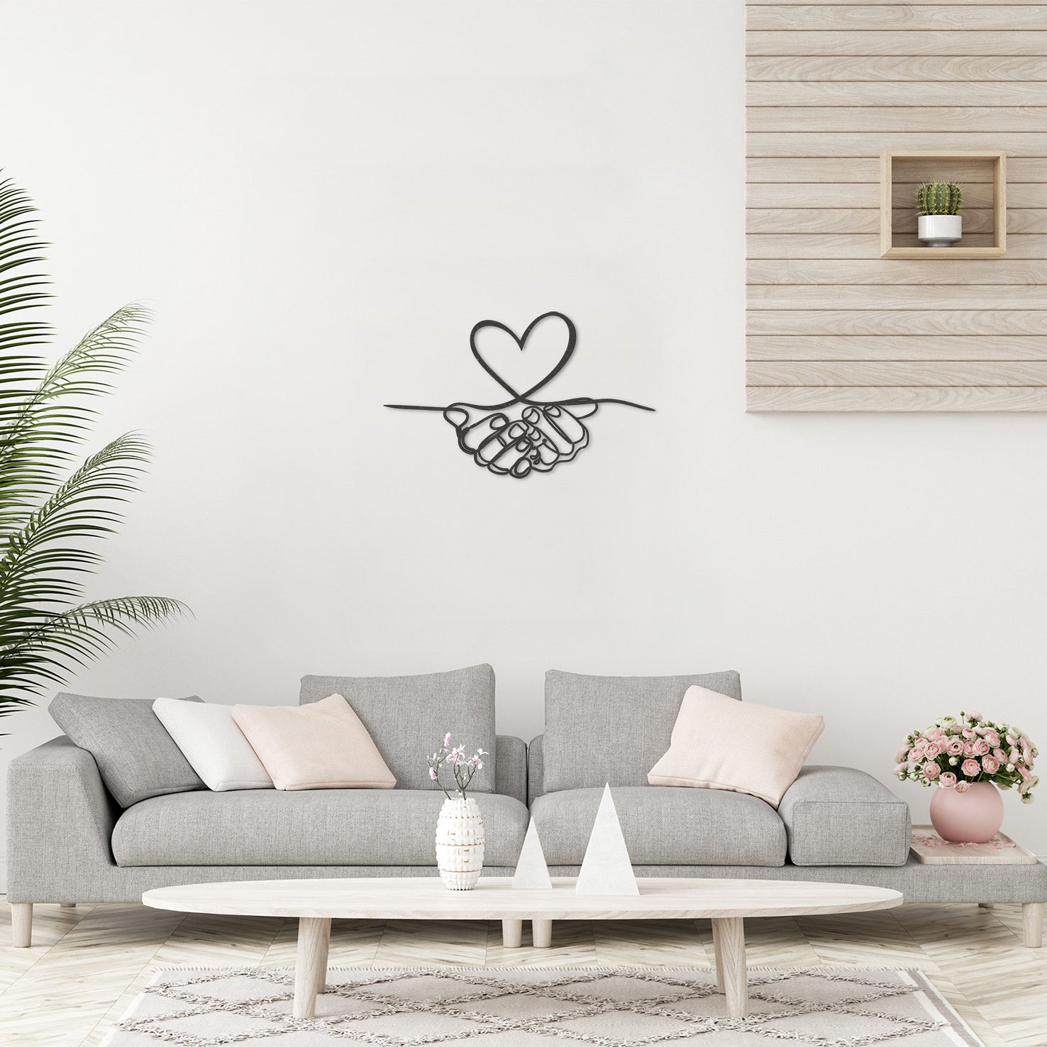Wanddecoratie | Hart in handen
