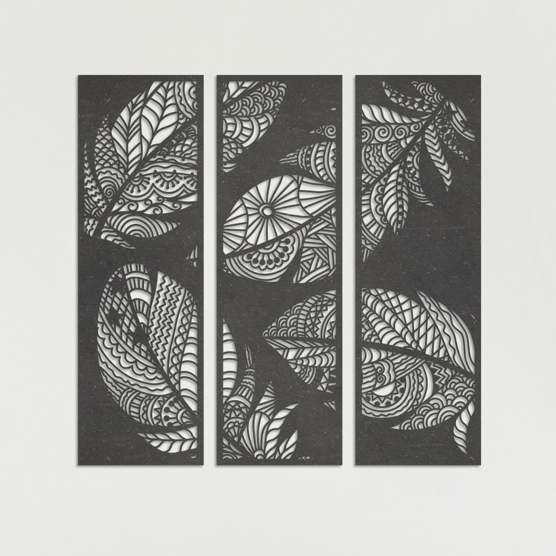 Wanddecoratie | Veren 3-luik