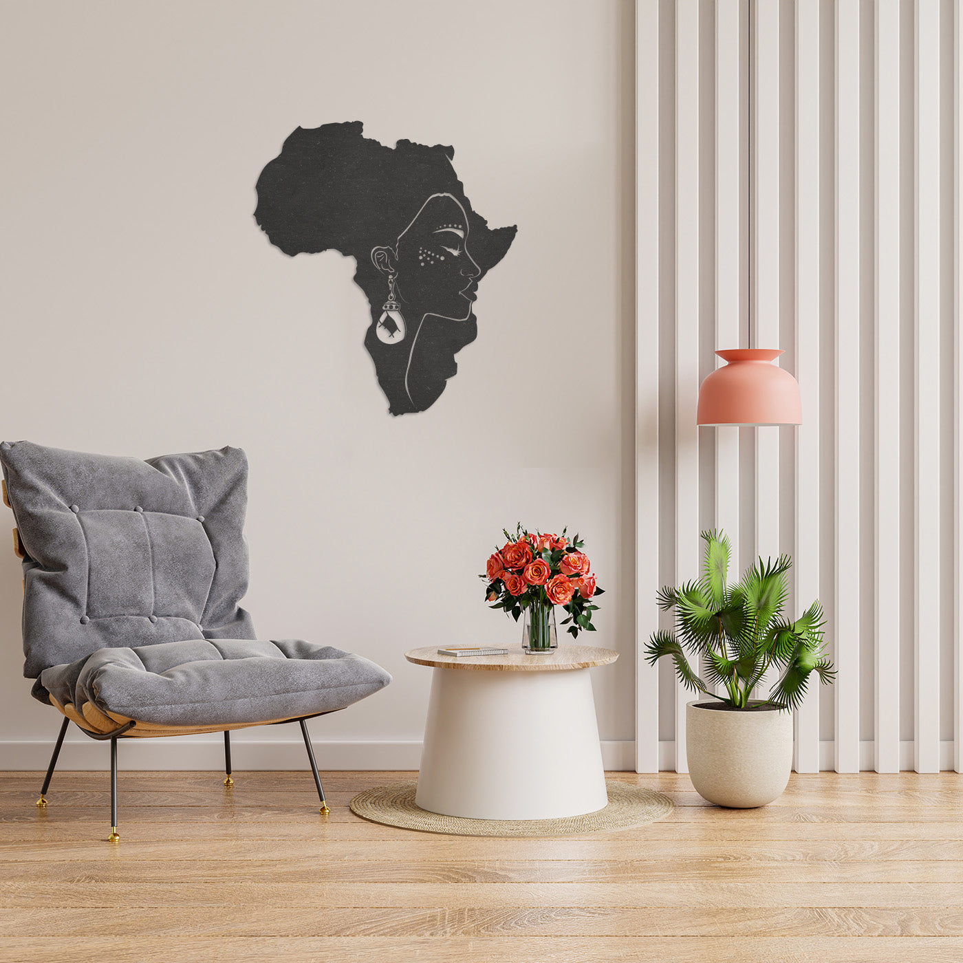 Wanddecoratie | Kaart Afrika vrouw