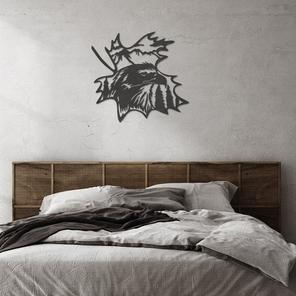 Wanddecoratie dieren | Adelaar in blad