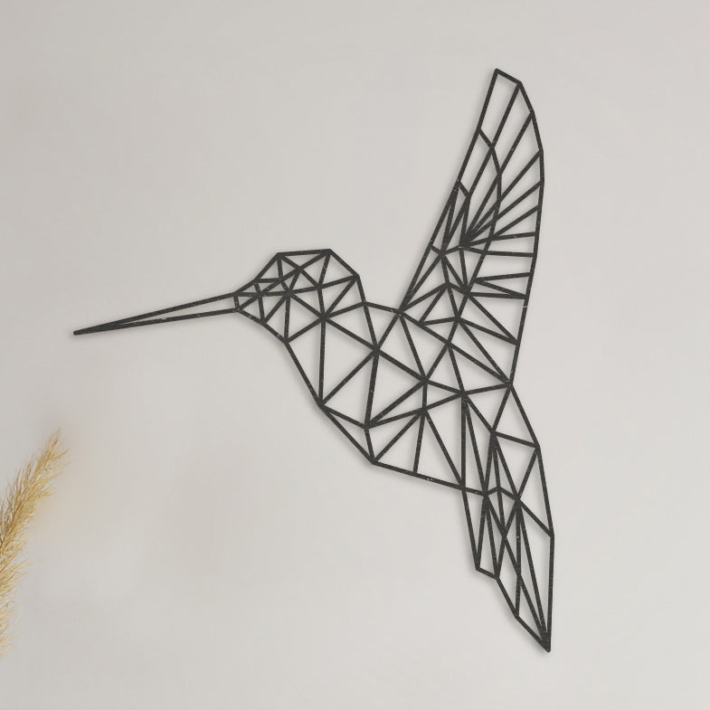 Wanddecoratie Polygon | Kolibrie