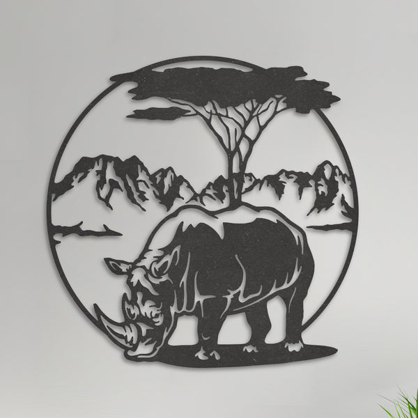 Wanddecoratie dieren | Neushoorn