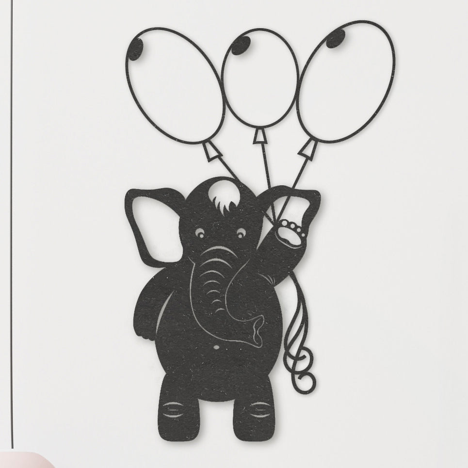 Wanddecoratie kinderen | Olifant met ballonnen