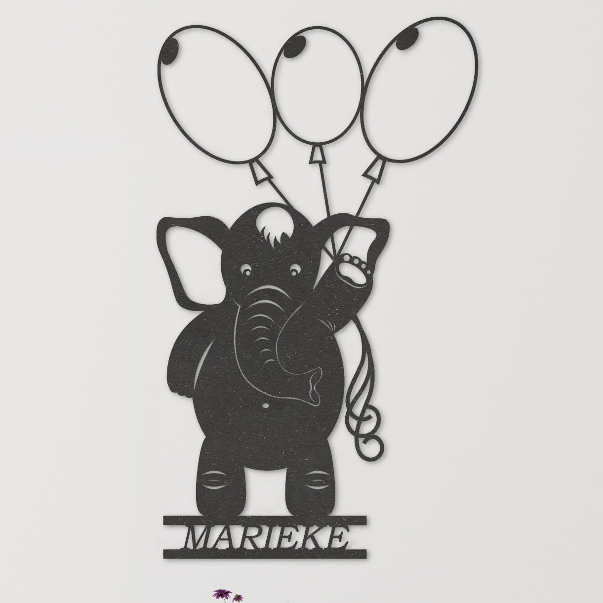 Wanddecoratie kinderen | Olifant met ballonnen