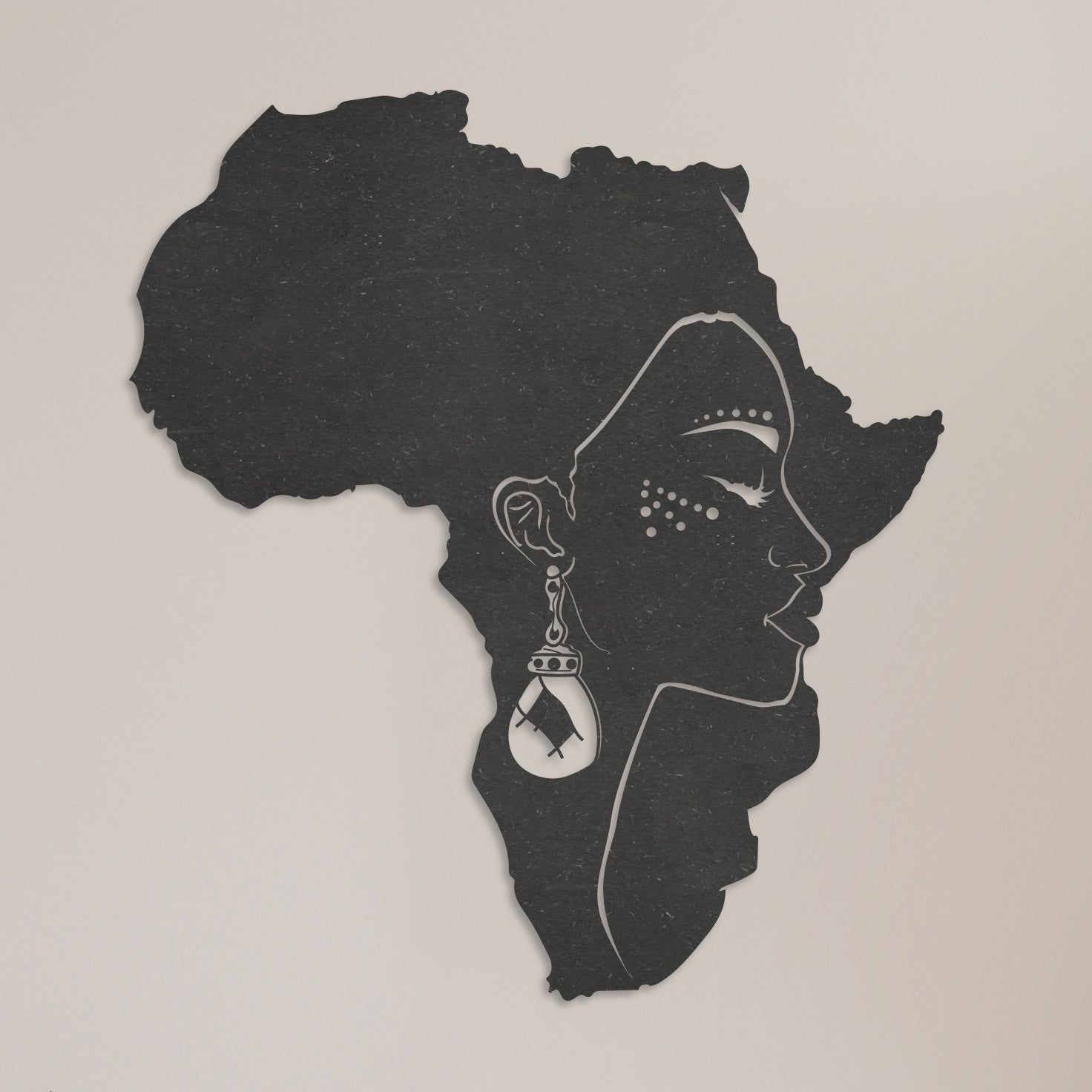 Wanddecoratie | Kaart Afrika vrouw